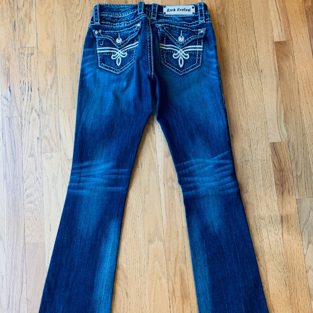 Rock Revival Penny Distressed Boot Cut Jeans 27